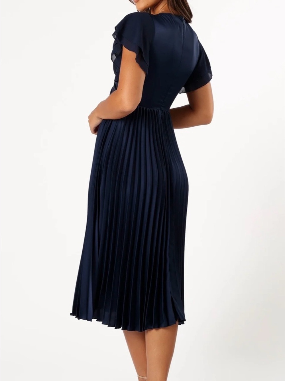 Petal and Pup Navy Blue Nova Flutter Sleeves Dress. Size XL - Picture 4 of 12